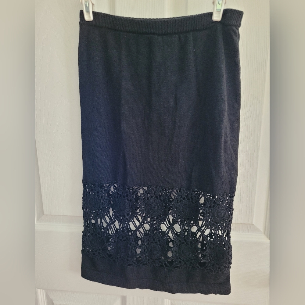 POL Black Cut Out Pencil Skirt Midi Length